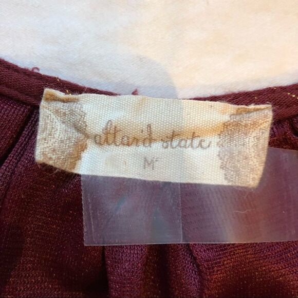 Altar"d State Maroon tunic blouse Medium - Picture 3 of 14